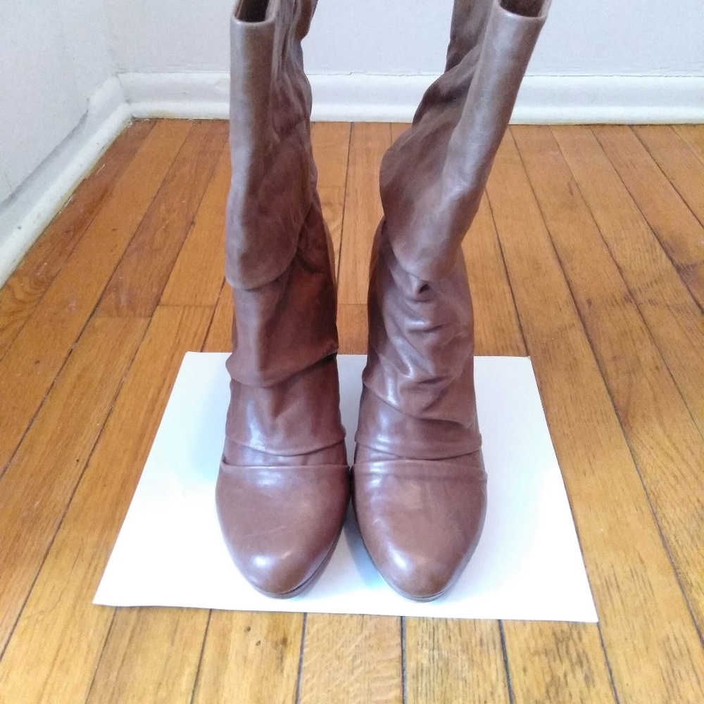 *NEW* JESSICA SIMPSON BROWN LEATHER BOOTS, SZ 10